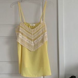 Yellow spaghetti straps top - Brand new